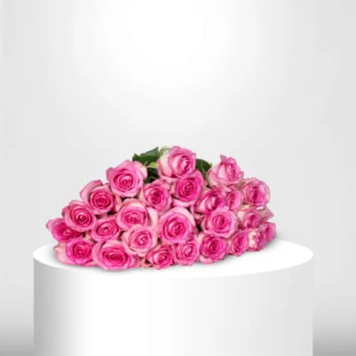 100 Dark Pink Roses - 60009