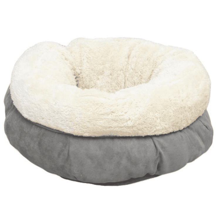 Lambswool Donut Cat Bed - Grey