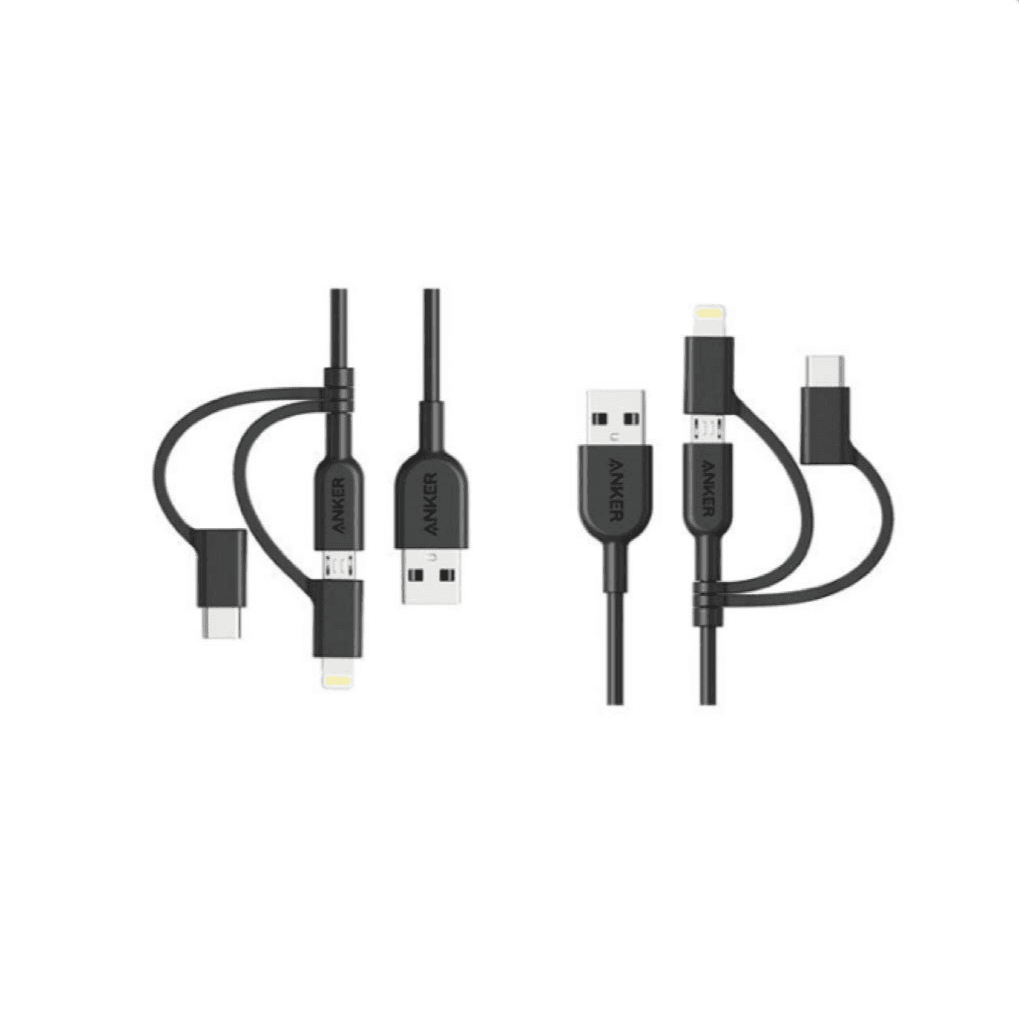 Anker PowerLine II 3-in-1 Cable (0.9m/3ft) – Black