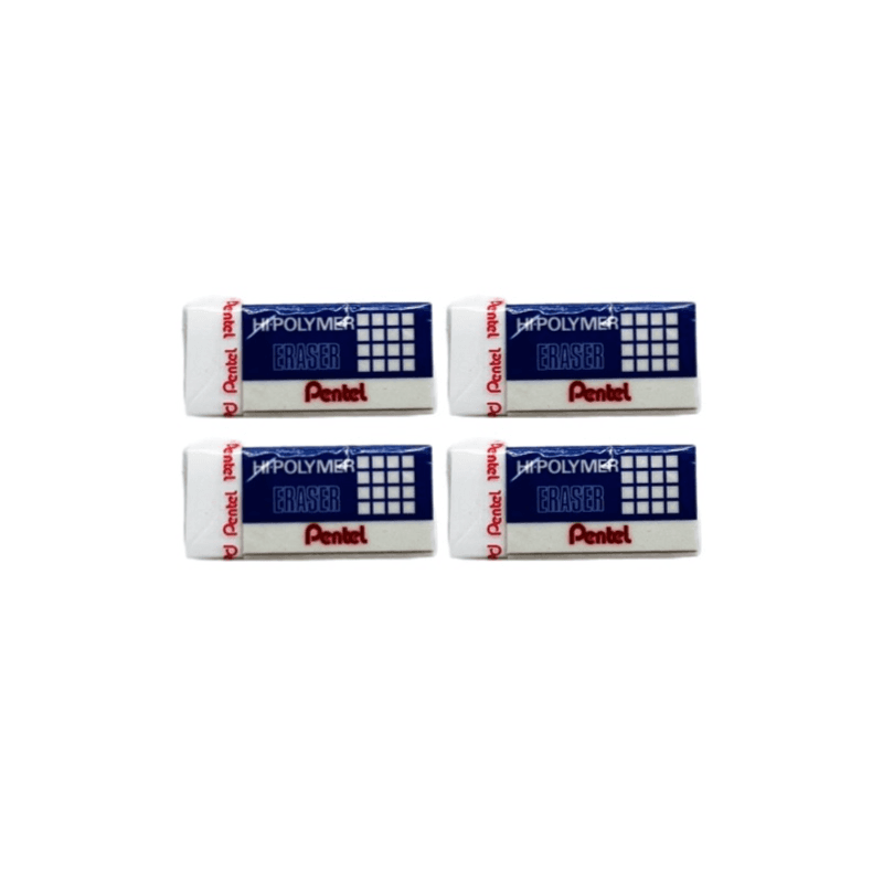 4 Pieces Of Pentel Hi-polymer Eraser Small Size Zeh-03 - 471 4pcs