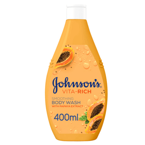 Johnsons Vita Rich Smoothing Body Wash With Papaya Extract 400Ml