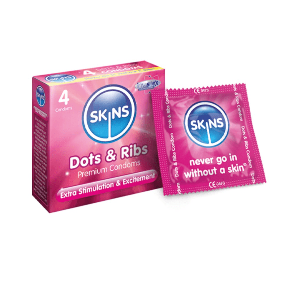 Skins Condoms Dots & Ribs 4 Pieces