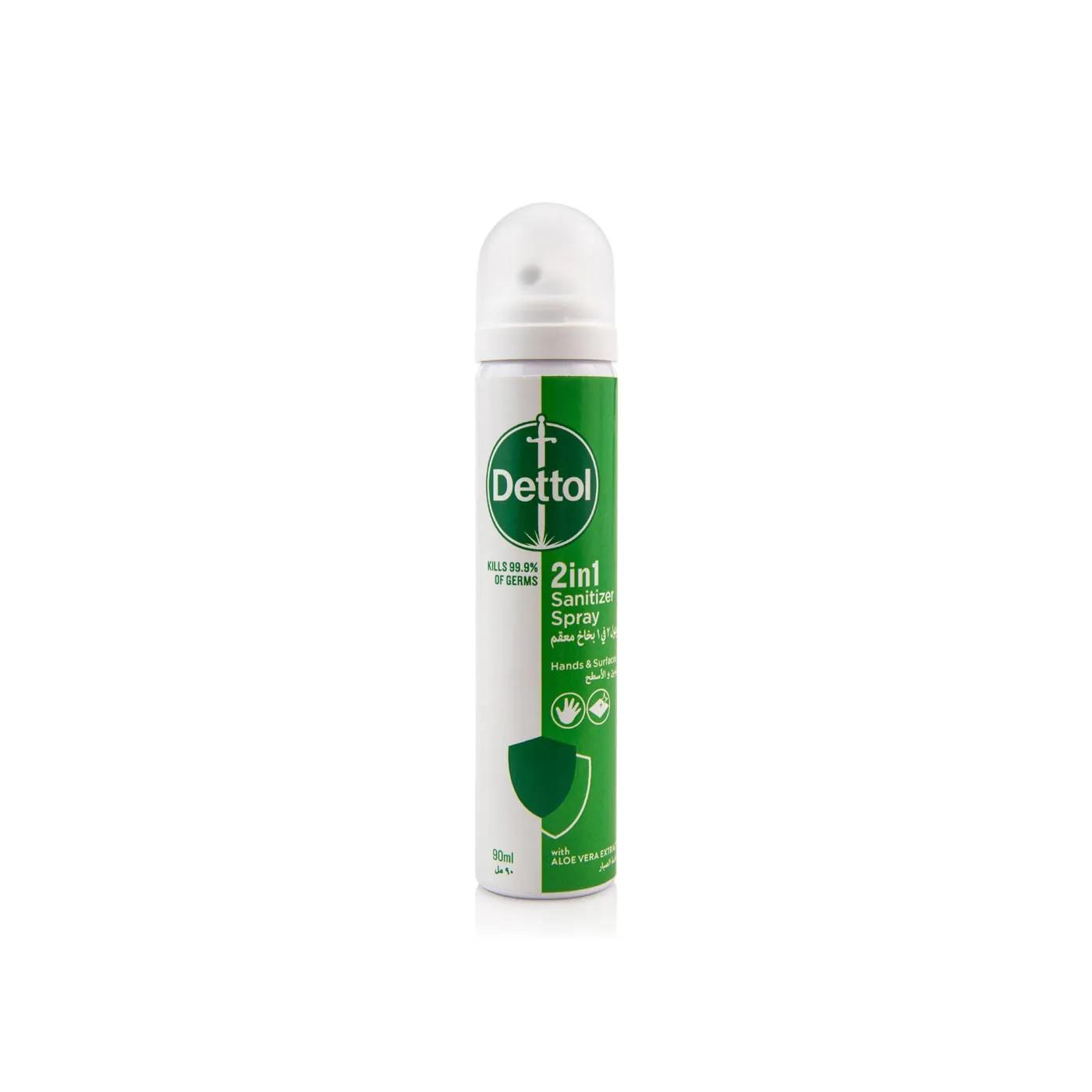 Dettol 2 In 1 Sanitizer Spray Hands & Surfaces With Aloe Vera Extracts 90g