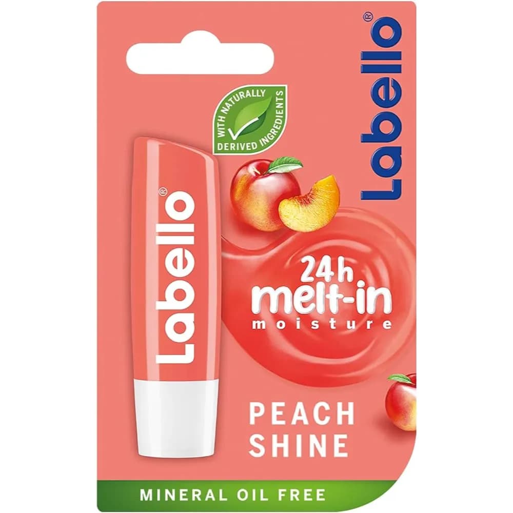 Labello Lip Balm Peach Shine Moisture 4,8,g