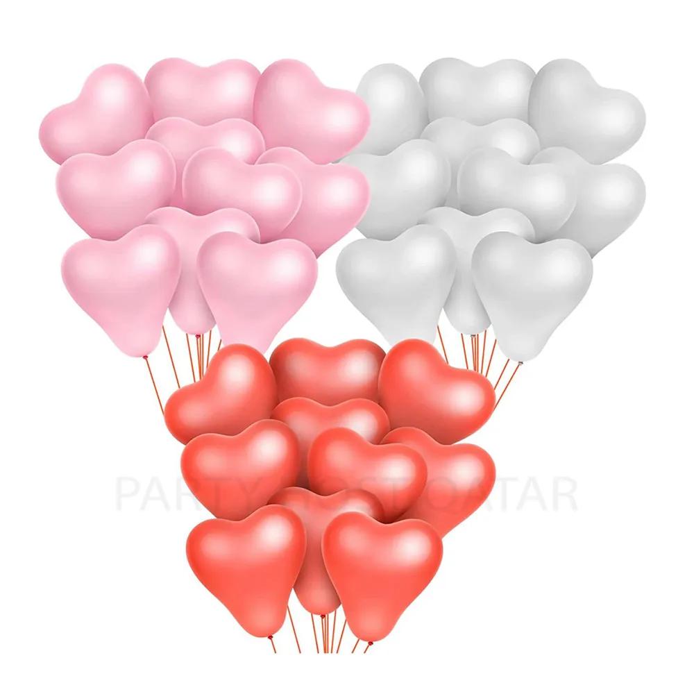 Heart Helium Filled Balloon(10qr Each Balloon) Red