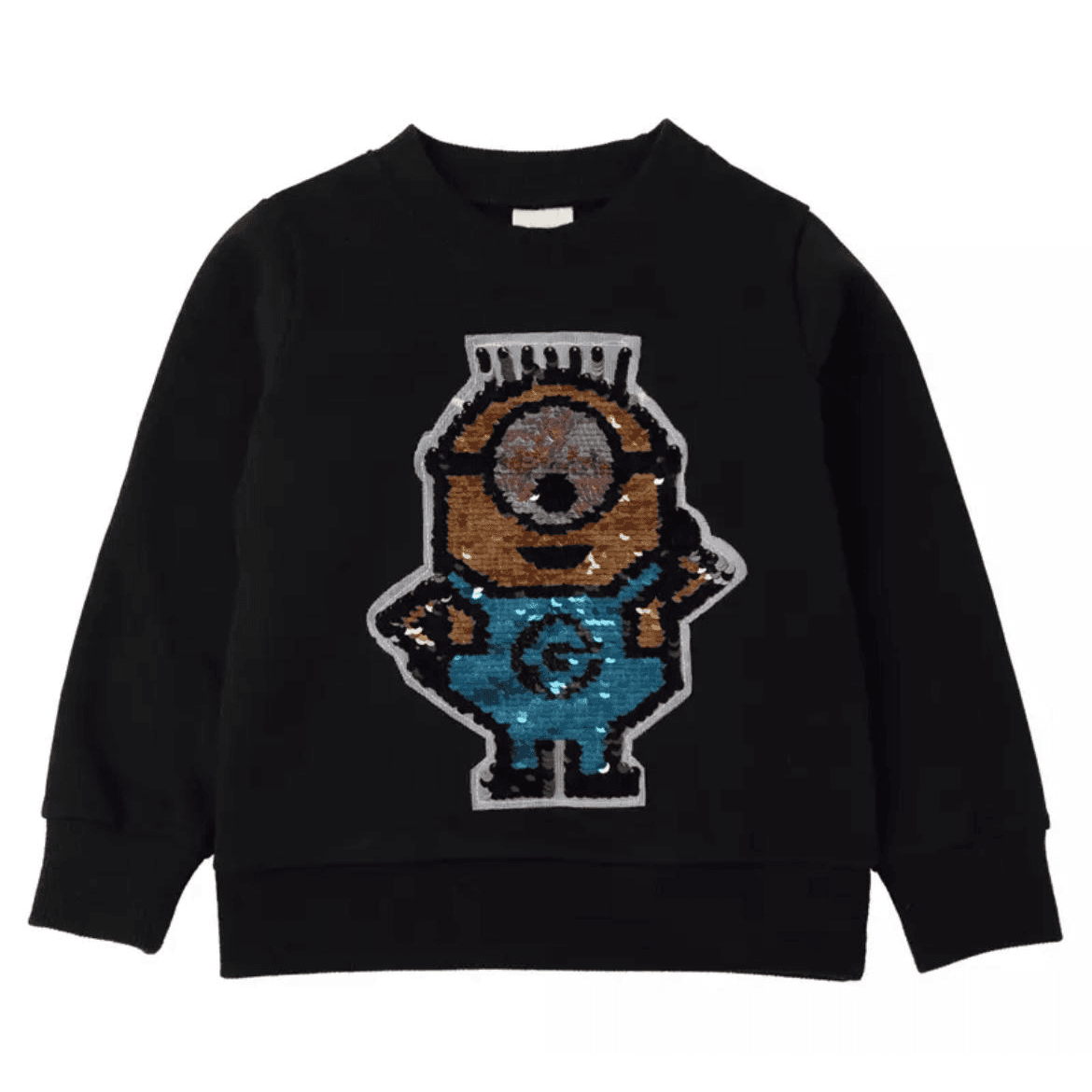 A11- Minnions Sequin Sweater Black