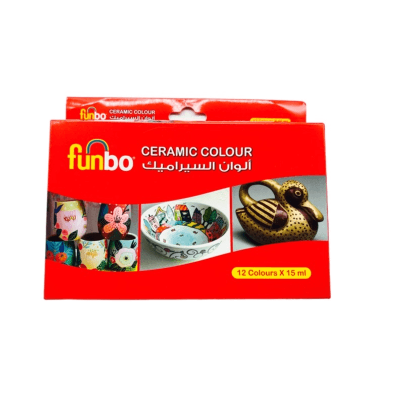 Funbo Ceramic Colour 12clr X15ml - 11221