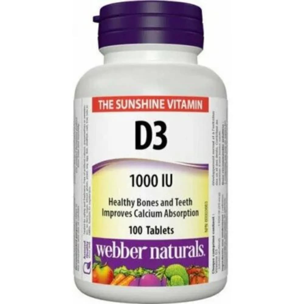 Webber Naturals Vitamin D3 1000iu Tab 100's