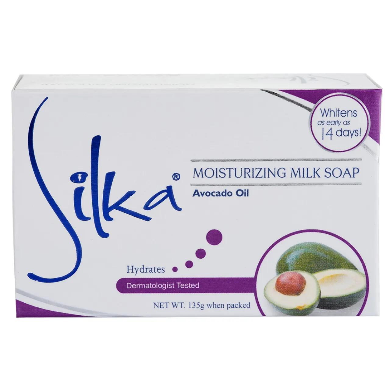 Silka Moisturizing Milk Soap Avocado Oil Hydrates Dermatologist Tested 135Gm