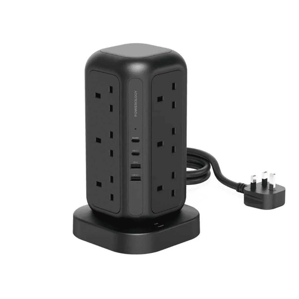 Powerology 12 Socket Multi-Port Tower Charge HUB