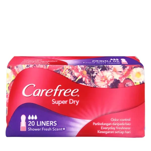 Carefree Super Dry 20liners Shower  Fresh Scent