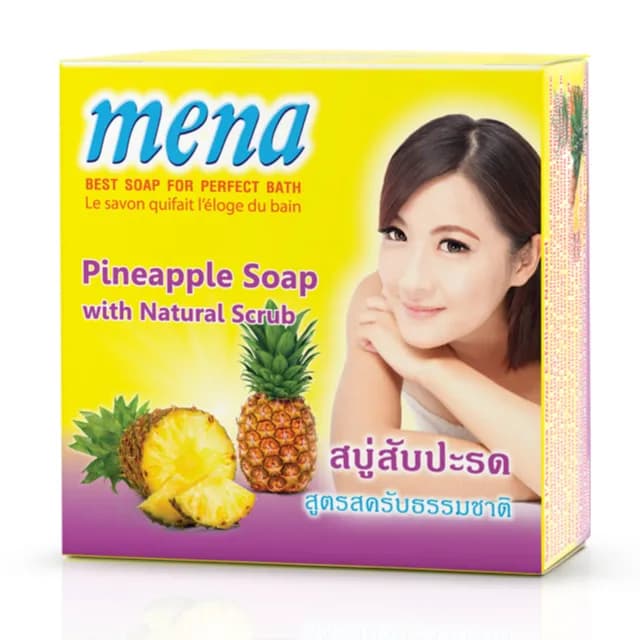 Mena Best Soap For Perfect Bath Pineapple With Natural Scrub 150Gm