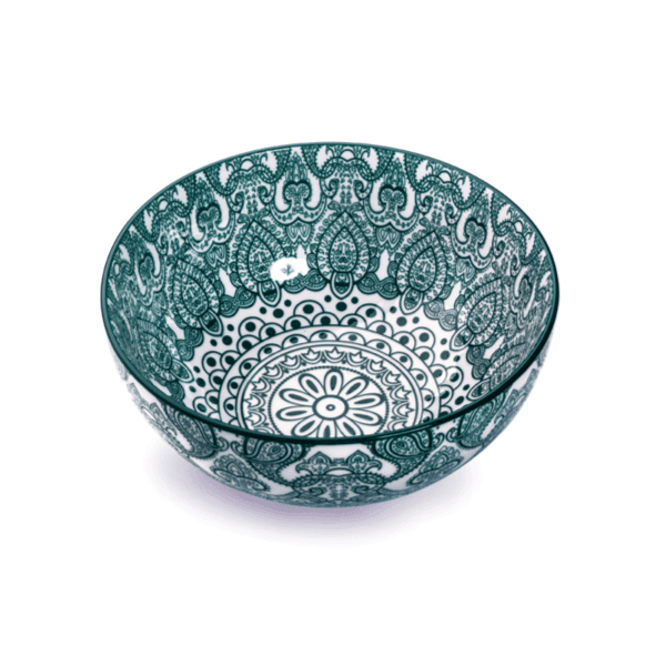 Che Brucia 6.875" Bowl Green Arabesque/d03-060