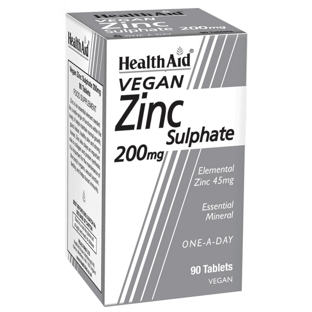 Health Aid Zinc Sulphate 200 Mg 90 Tab