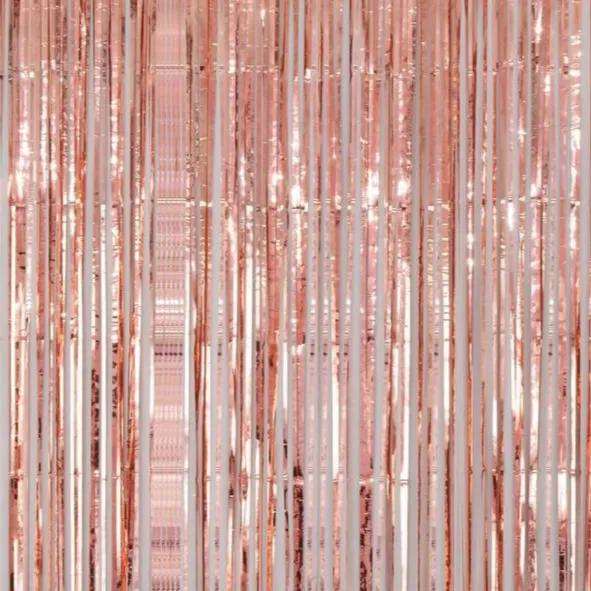 Rose Gold Foil Curtains