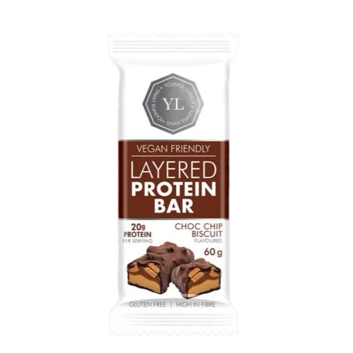 Youthful Living Protein Layered Bar Choc Chip Biscuit 60g