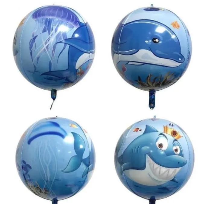 4D Dolphin Shark Helium Balloon