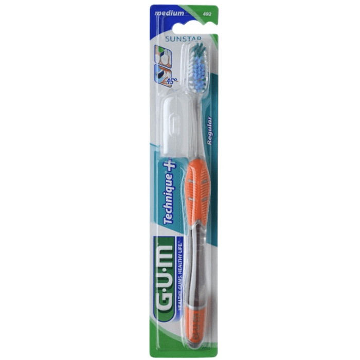 Gum Technique Plus Toothbrush Medium 492 Orange