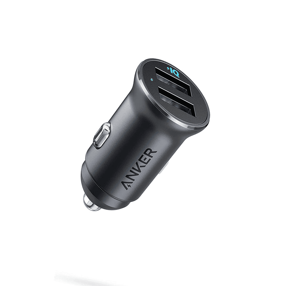 Anker PowerDrive 2 Car Charger, Mini Aluminum Alloy 24W Dual USB Car Charger - A2727H12