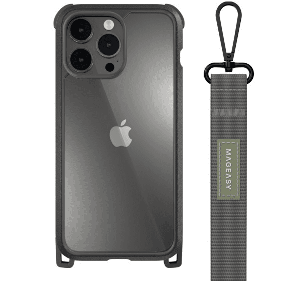 Mageasy Odyssey + Rugged Case with Lanyard for iPhone 14 Pro