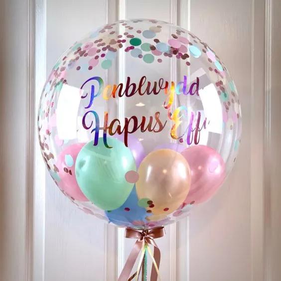 Hellium Bobo Balloon With Confetti