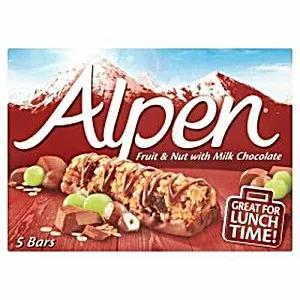 Alpen Bars Fruit & Nut W/ Chocolate 5x29g