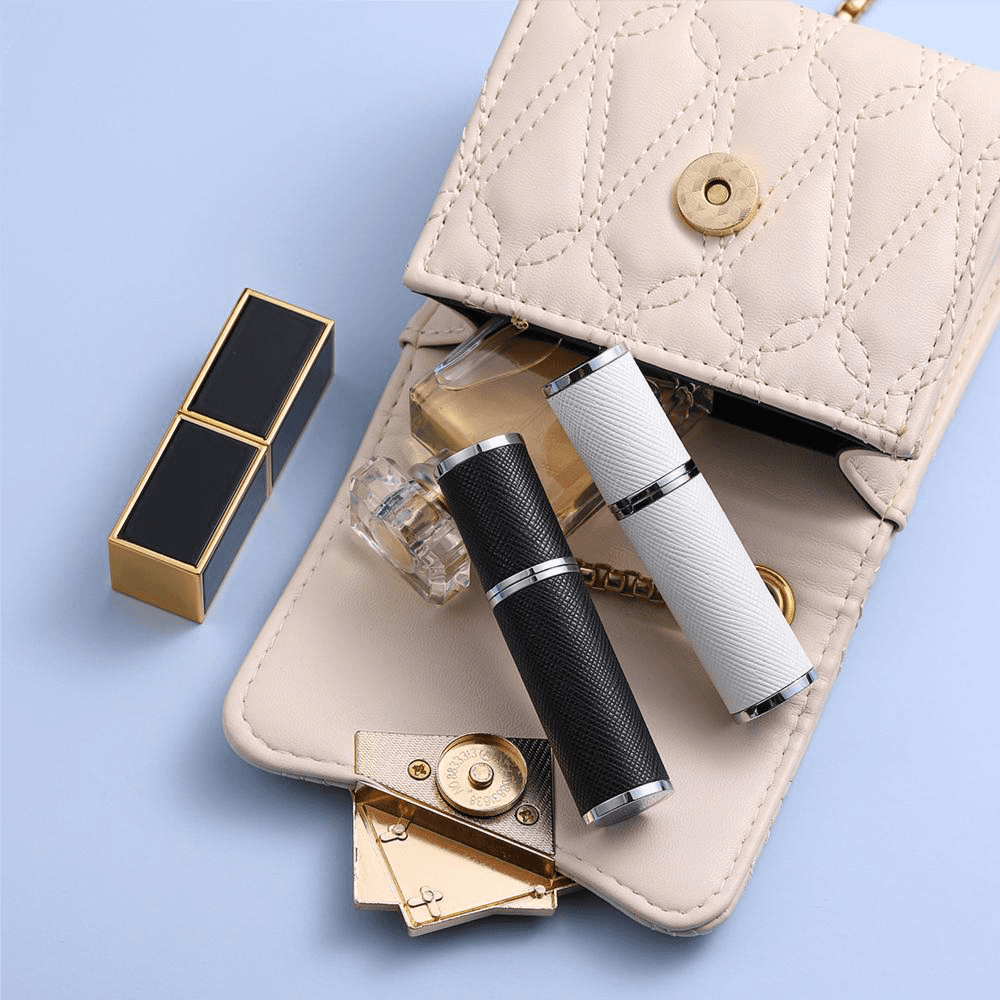 Leather Luxury Mini Travel Bottom Filled Perfume Atomizer