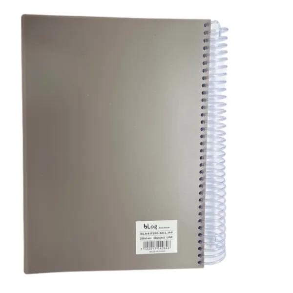 Blog University 5 Subject Ruled Notebook A4 Size 200 Sheets Grey Colour - 10831