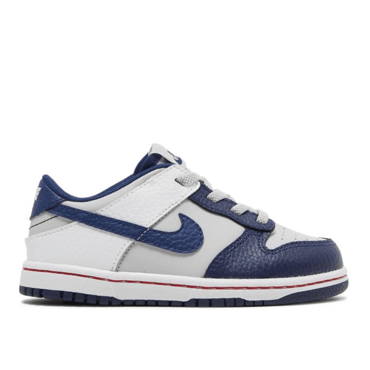 Nike Dunk Low Grey Fog / Blue Void White Kids