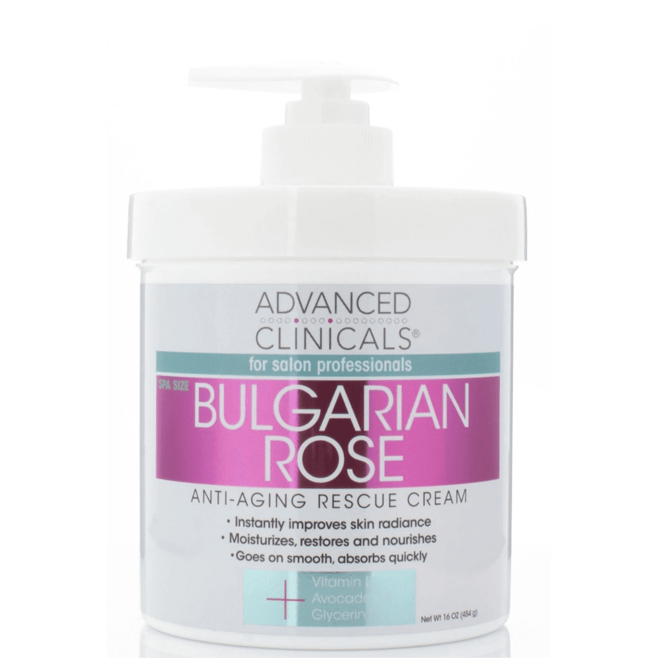 Advanced Clinicals Bulgarian Rose Anti-aging Rescue Cream