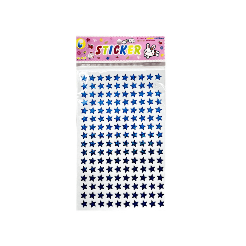 Small 10sheets Star Stickers Purple Colour - 3286