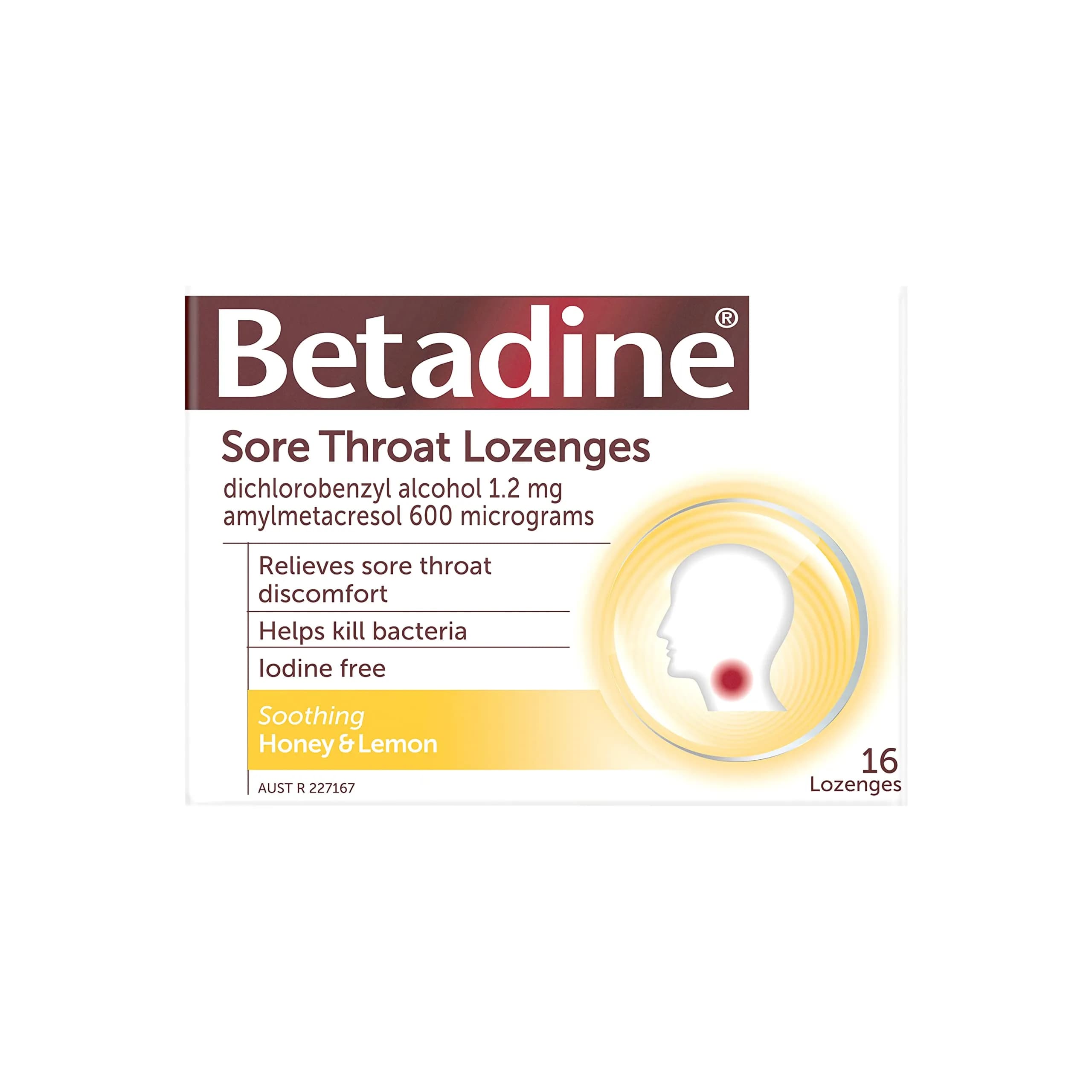 Betadine Sorethroat Lozenges Honey &Amp; Lemon 24'S