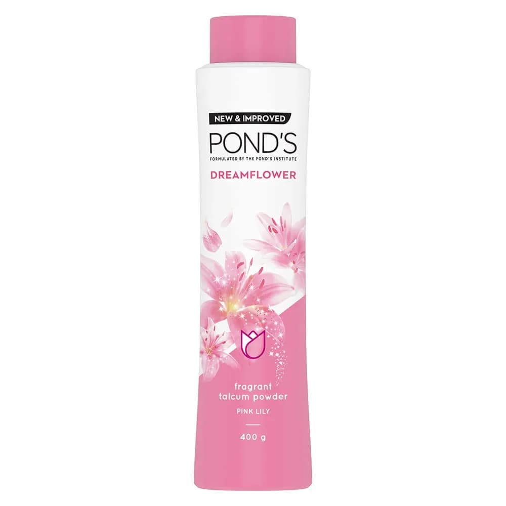 New Ponds Formulated By The Pond's Institute Dream Flower Fragrant Talcum Powder Pink Lily 400gm