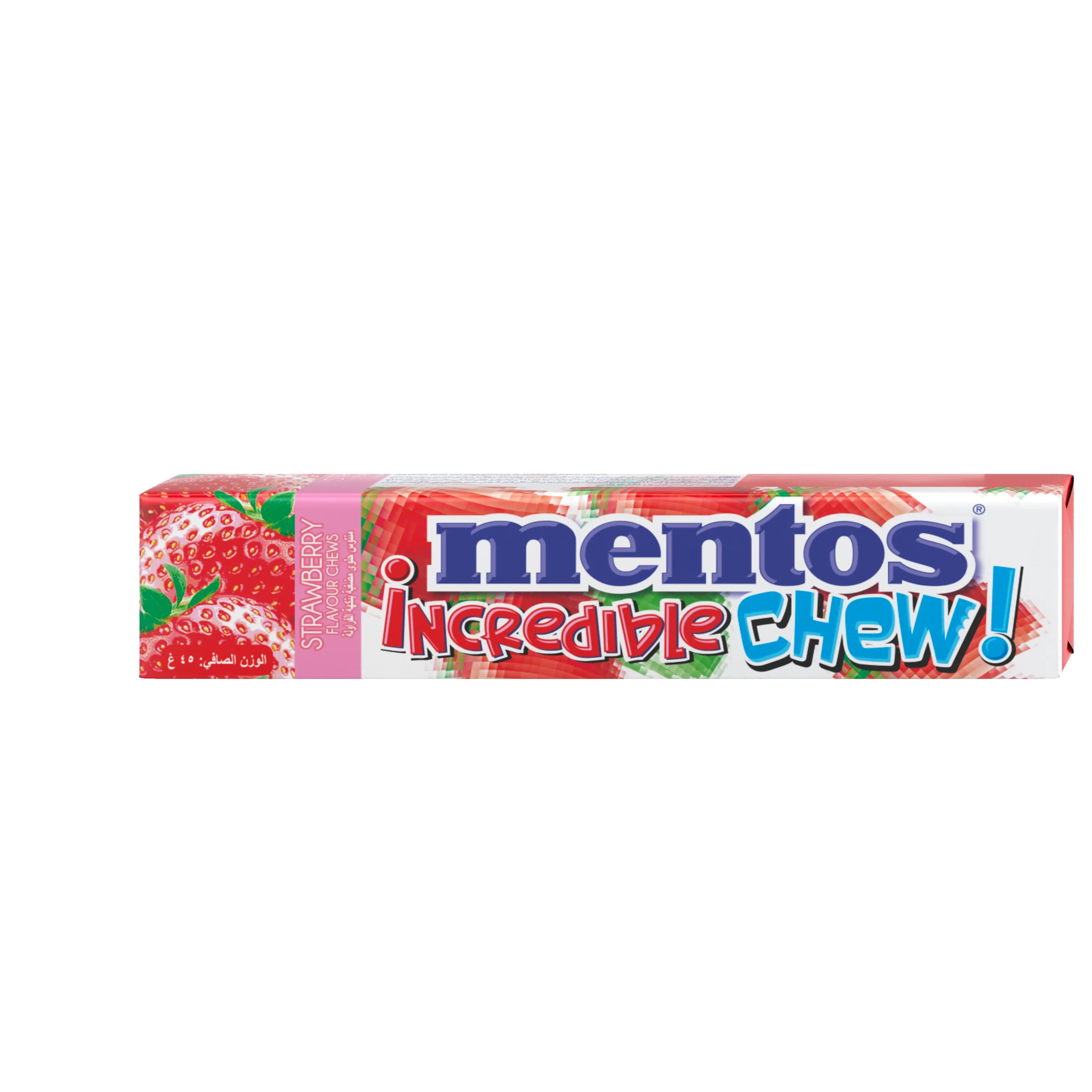 Mentos Incredible Chew Strawberry 45gm