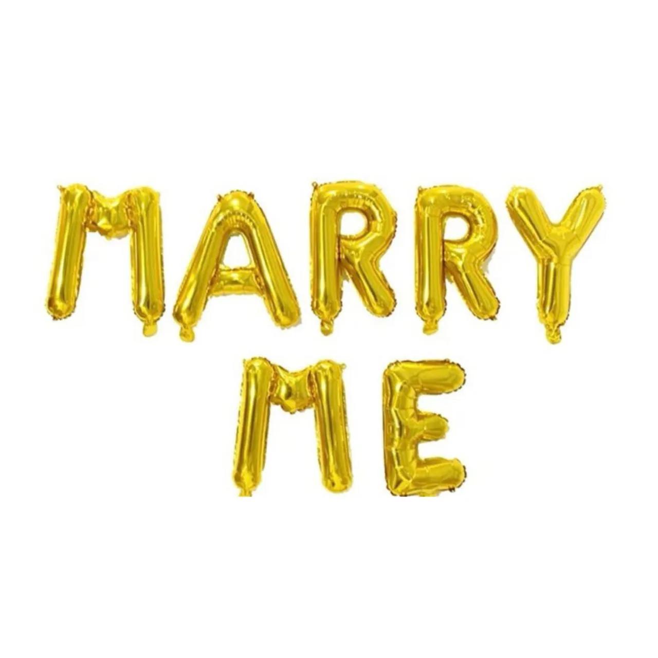 Marry Me Balloons Banner