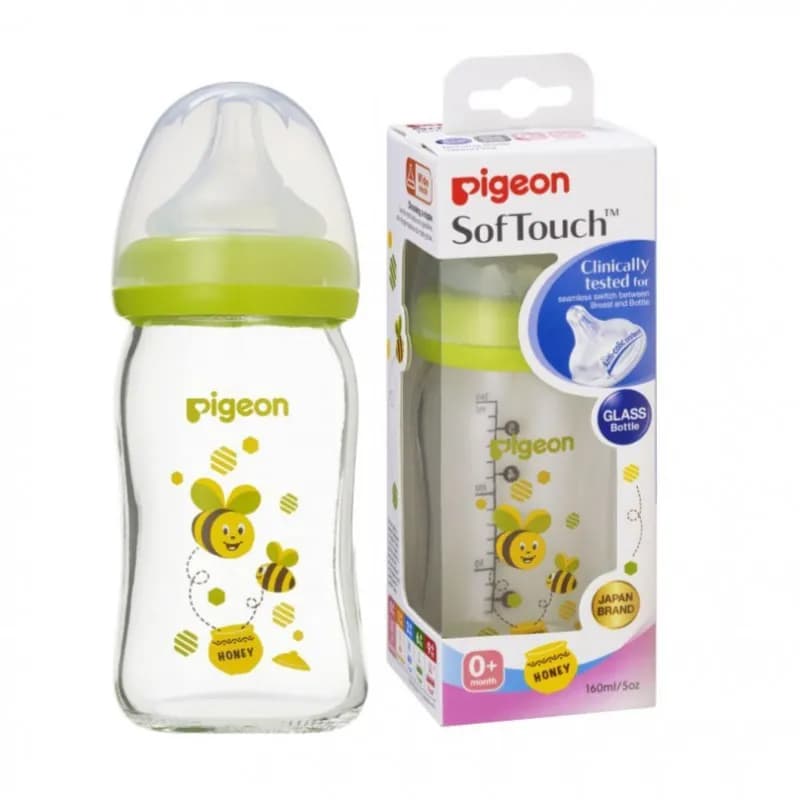 Pigeon Soft Touch Honey Glass Bottle160ml/50z