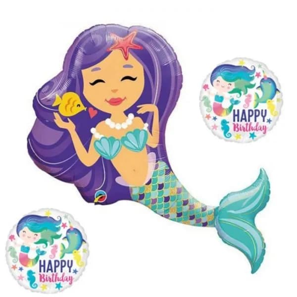 Mermaid Set Foil Balloon