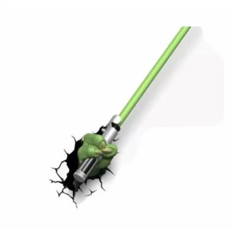 3DLightFX Star Wars Yoda Hand with Lighsaber 3D Deco Light