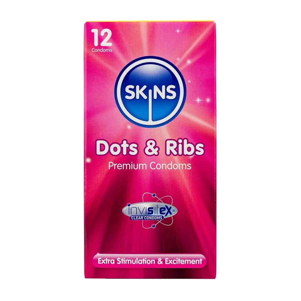 Skins Condoms Dots & Ribs 12's