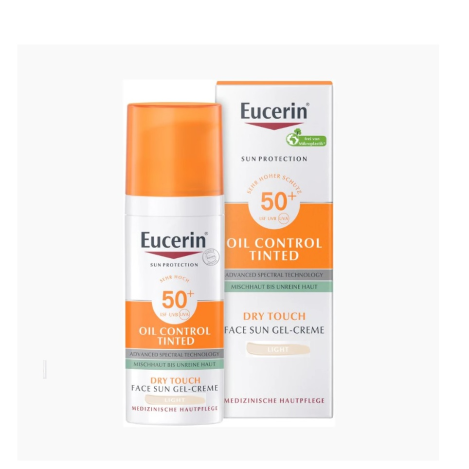 Eucerin Oil Control Tinted Sun Gel Cream Dry Touch SPF50  Light Tint 50ml