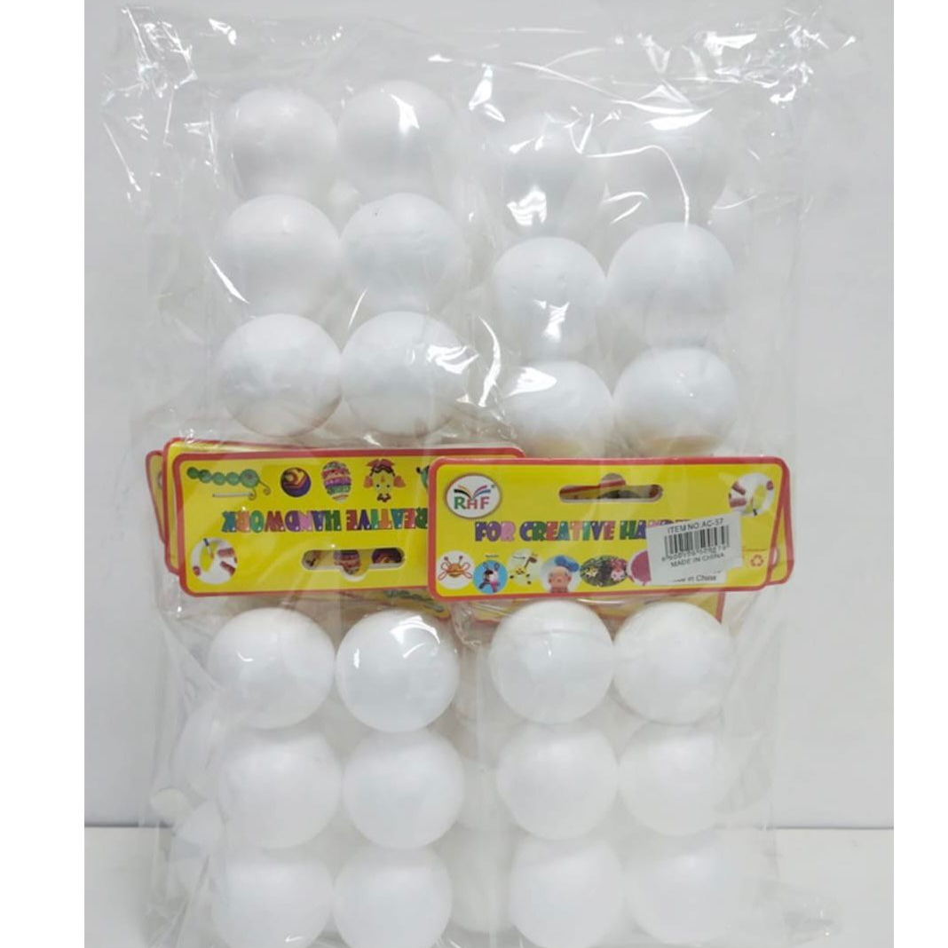 Foam Balls - Art And Craft - Modelling -3Cm Pack Of 6 (Cbcs01)