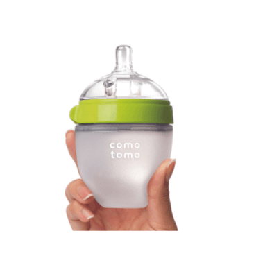 Comotomo Baby Bottle Green & White 150ml