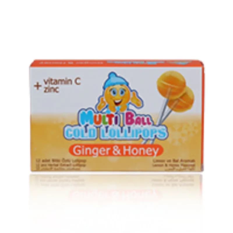 Multiball Cold Lollipops Ginger & Honey 12's 