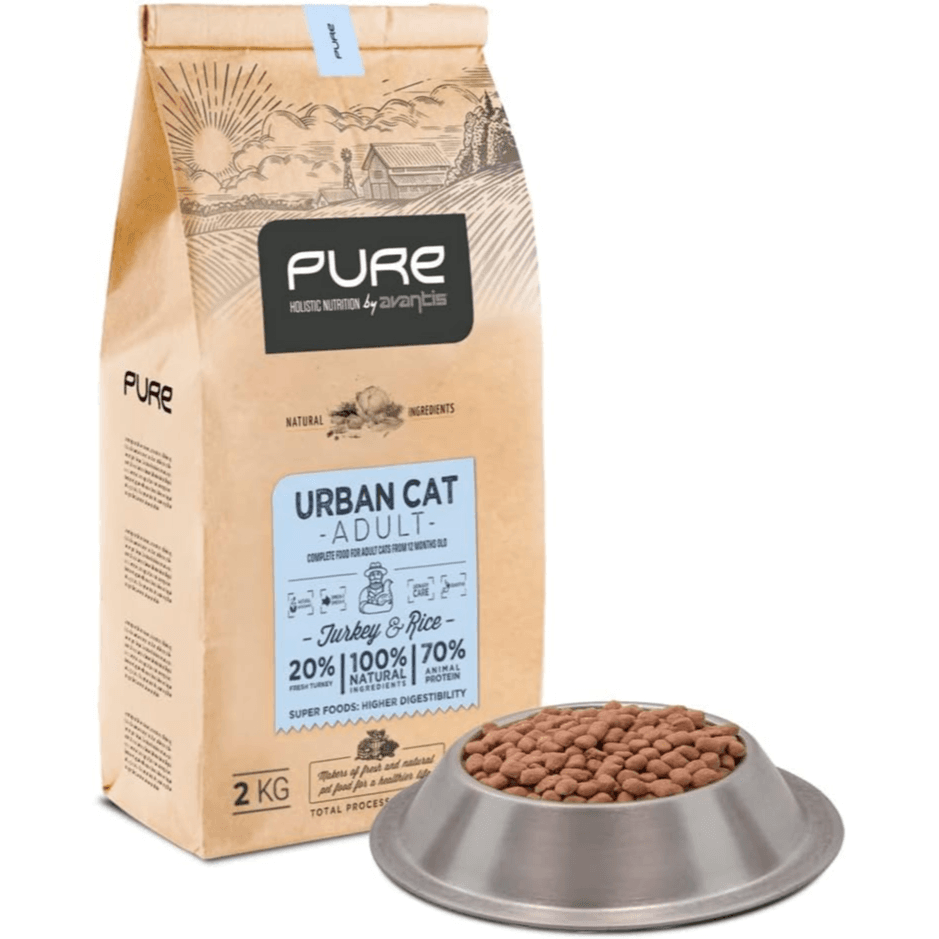 Avantis Holistic Pure Urban Adult Cat Food with Turkey and Rice -2kg