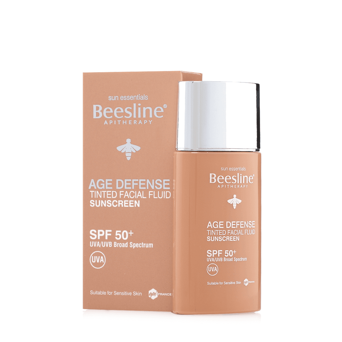 Beesline Age Defense Tinted Facial Fluid Sunscreen Spf 50