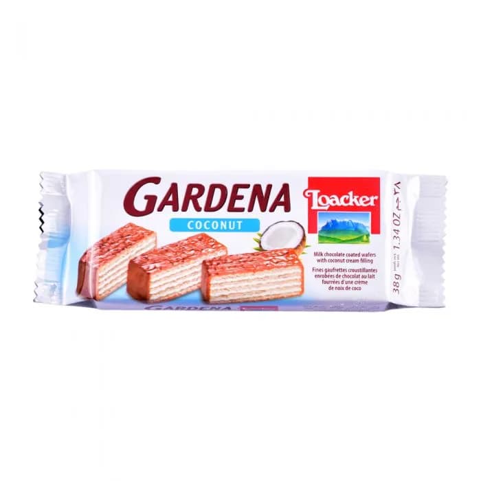 Loacker Gardena Coconut Crispy Wafer With Coconut Cream Filling And Milk Chocolate 38g