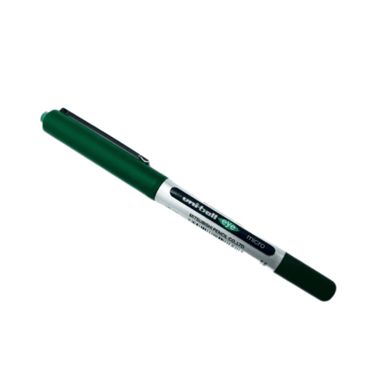 Pen Uni-ball Eye Micro Roller Ball Pen 0.5mm Ball Green Colour - 202