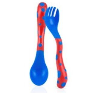 Nuby Training Cutlery 12m+ 2pcs 2561 Assorted Colour