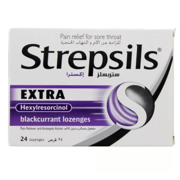 Strepsils Extra Blackcurrent 24 Lozenges