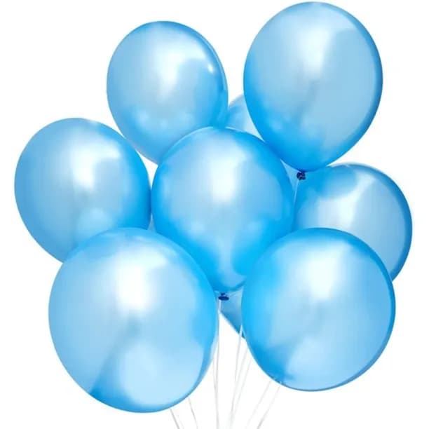 Metallic Light Blue Balloon